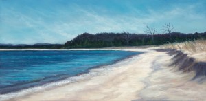 Sleeping Bear Bay, 4" x 12", oil on paper | Available                         